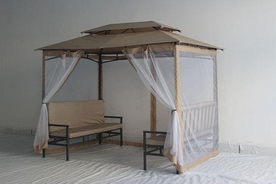 Gazebo esterno di lusso impermeabile facilmente assemblabile 2*2,9*2,45M per terrazzi in giardino