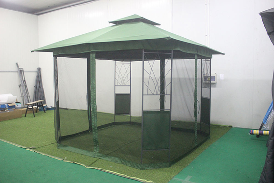 Grandi tende con moschetti gazebo esterno PA rivestito impermeabile gazebo portatile in ferro