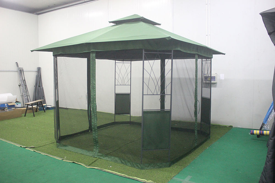 Grandi tende con moschetti gazebo esterno PA rivestito impermeabile gazebo portatile in ferro