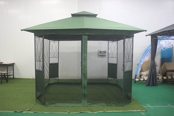 Grandi tende con moschetti gazebo esterno PA rivestito impermeabile gazebo portatile in ferro