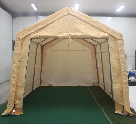 Parcheggio auto Tenda di garage a baldacchino grande con telaio galvanizzato in acciaio e materiale per tetto in PE