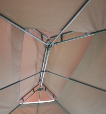 3X4M Pergola Gazebo esterno a doppio capo in metallo per giardini di intrattenimento