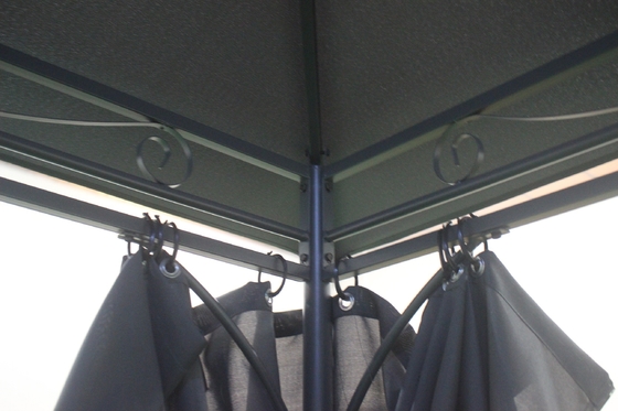Cornice in acciaio 3x3x2.7M Patio esterno rotondo Canopy Party Gazebo Design per giardino / esterno