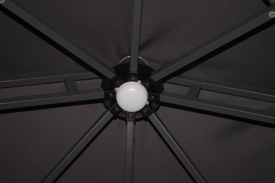 Cornice in acciaio 3x3x2.7M Patio esterno rotondo Canopy Party Gazebo Design per giardino / esterno