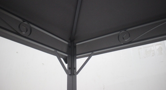 Facile assemblaggio Patio esterno rotondo Canopy Party Gazebo con telaio in acciaio 3x3x2.75M