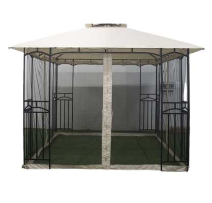 3x3x2.7M Gazebo esterno in acciaio a doppio tetto per patio Canopy Party Santuario all'aperto