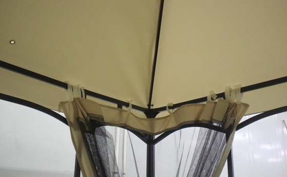 3x3x2.7M Gazebo esterno in acciaio a doppio tetto per patio Canopy Party Santuario all'aperto