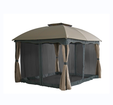 Al. Cornice 3x3.65x2.75M Gazebo giardino a doppio capo con rete inclusa