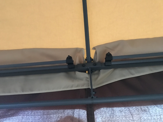 Al. Cornice 3x3.65x2.75M Gazebo giardino a doppio capo con rete inclusa
