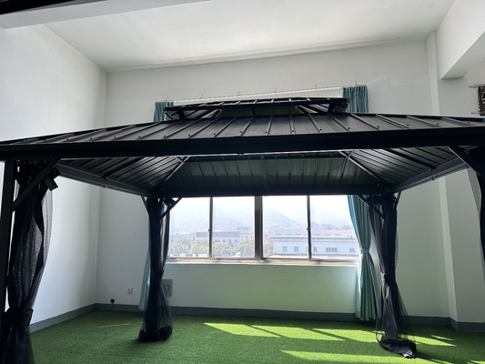Giardino all'aperto 3X3.65X2.85M Gazebo metallico con zanzara e tessuto di poliestere