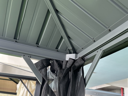 Giardino all'aperto 3X3.65X2.85M Gazebo metallico con zanzara e tessuto di poliestere