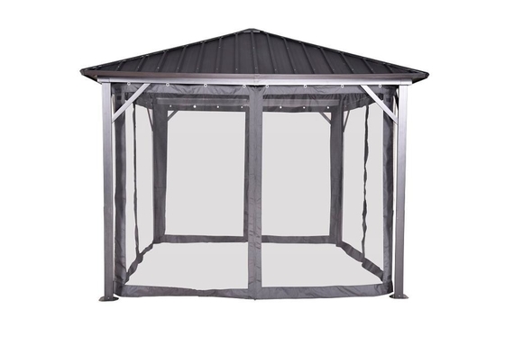 Gazebo di piastra di ferro robusto da 3*3*2,75m per il ponte di Pergolas