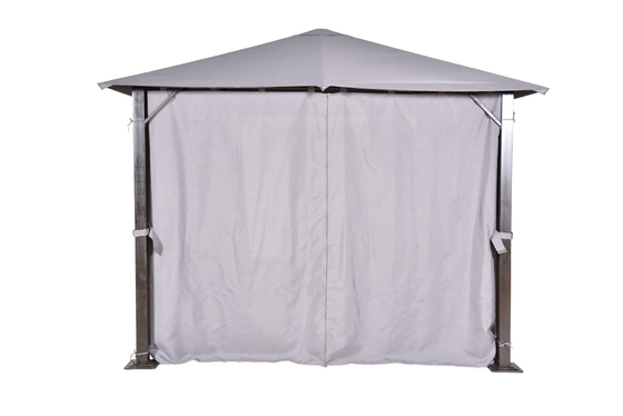 Gazebo esterno in metallo per giardino con capo singolo dipinto a mano 3x3x2.57m Facile da assemblare