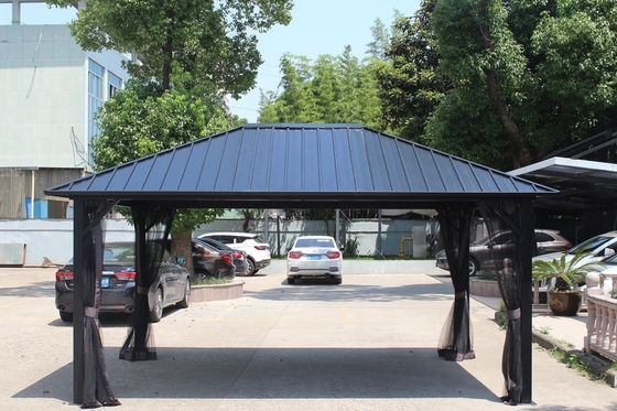 Prodotti da giardino all'aperto Pergola 4,85x3,65x2,75m Acciaio galvanizzato con tessuto