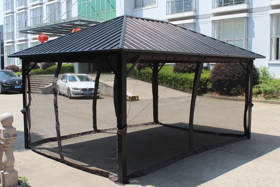 Prodotti da giardino all'aperto Pergola 4,85x3,65x2,75m Acciaio galvanizzato con tessuto