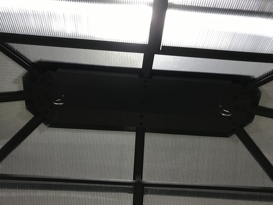 Gazebo a doppia copertura in policarbonato 2.35X1.7X2.45M per ponte pergolare esterno