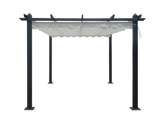 Gazebo esterno per giardini personalizzato 2.96X2.96X2.25M con telaio in alluminio e coperchio rimovibile