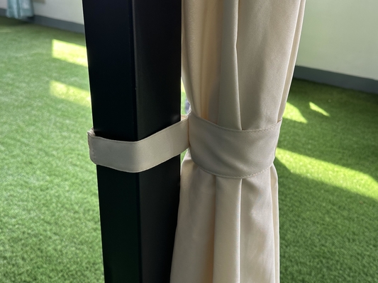 Giardino esterno 3x3x2.6M Gazebo con tetto in PVC facile da assemblare e robusto