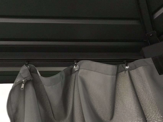 Quadro in alluminio 4x4x2.8M Gazebo esagonale con tetto rigido Ideale per l'aria aperta e facile da installare