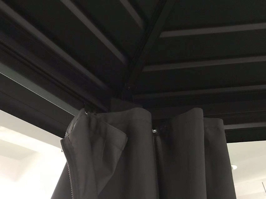 Quadro in alluminio 4x4x2.8M Gazebo esagonale con tetto rigido Ideale per l'aria aperta e facile da installare