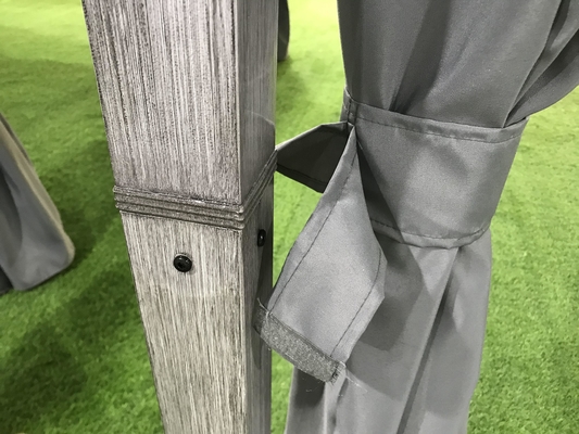 Tenda di gazebo in alluminio con pareti laterali in poliestere 3X3X2.57M per protezione impermeabile
