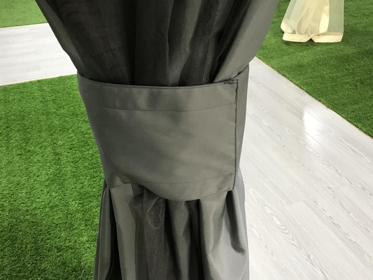 3X4X2.75M PVC e alluminio soffitto morbido Gazebo Rifugio solare per giardino doppio capo