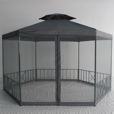 Canopy giardino all'aperto impermeabile Pergola con colori personalizzati Roof doppio esagonale