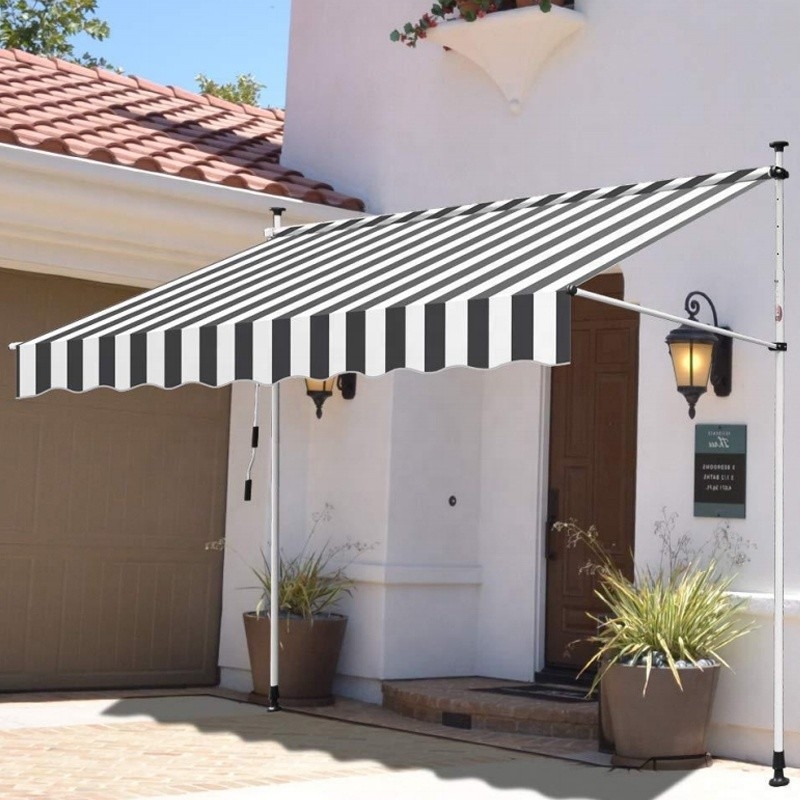 1.5*1.2m Leggio di alluminio pieghevole Terrazzo esterno Giardino Canopy Terrazzo balcone ombra solare