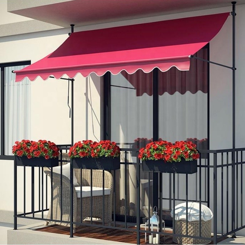 2.5 * 1.2m tipo pilastro tolte per cortile esterno giardino baldacchino ombra solare lega di alluminio