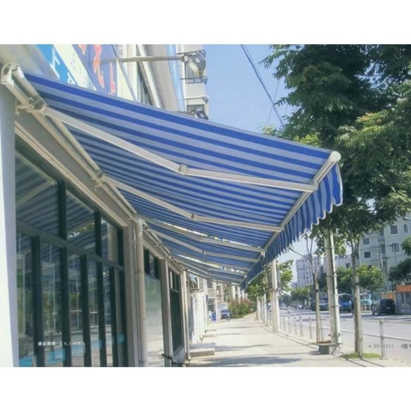 Avvolgimento di balcone a ombra solare 4,5*3m Tipo completamente aperto con funzionamento manuale ed elettrico