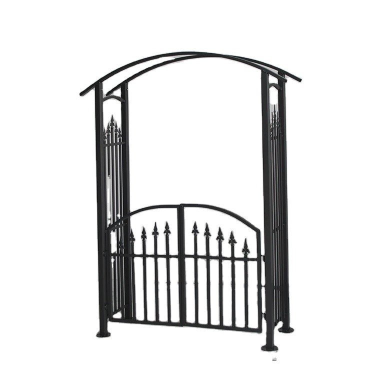 Arco metallico personalizzabile per giardino e gazebo del patio in colore nero non rivestito copertura