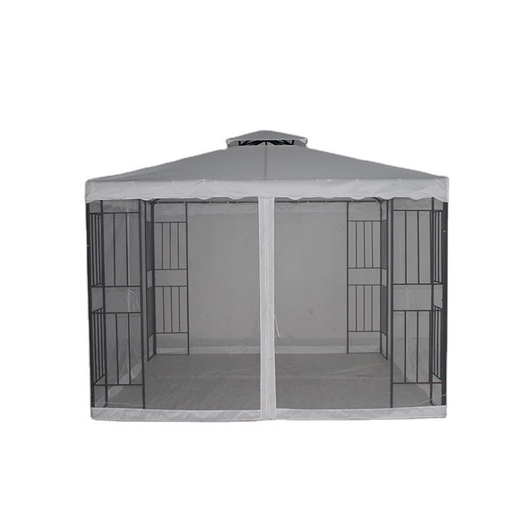 Tenda da giardino a soffitto rigido da esterno con facciata in acciaio e personalizzabile