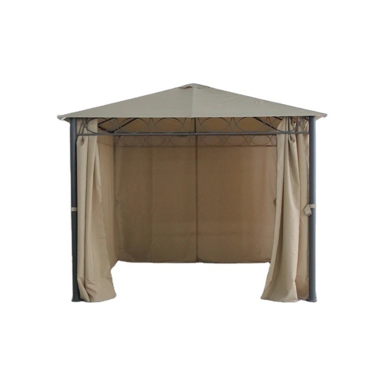 Giardino esterno Gazebo in acciaio metallo con tenda in poliestere Un parco duraturo Opzione di svago