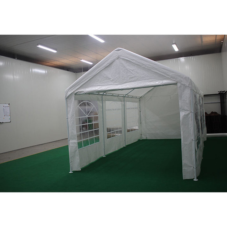 Carport esterno CP004-W con copertura superiore in PE impermeabile e telaio in metallo 3X6M