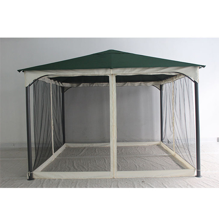 Tenda da campeggio piegata con telaio in acciaio per giardino e esterni