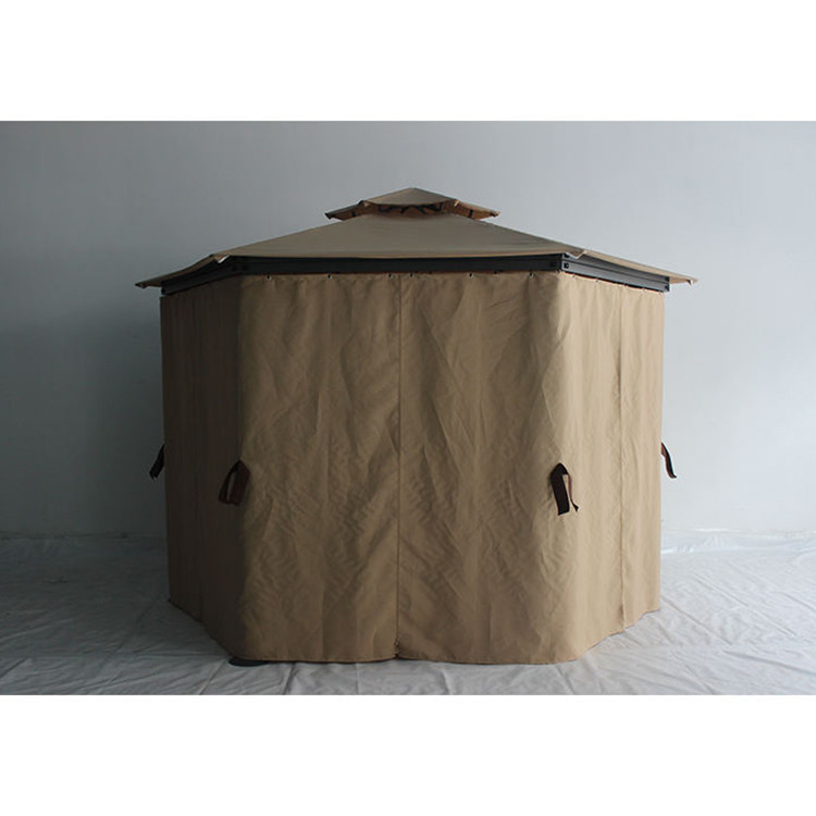 Gazebo da giardino in alluminio per esterni personalizzabile con telaio in metallo a prova di ruggine e tetto in acciaio