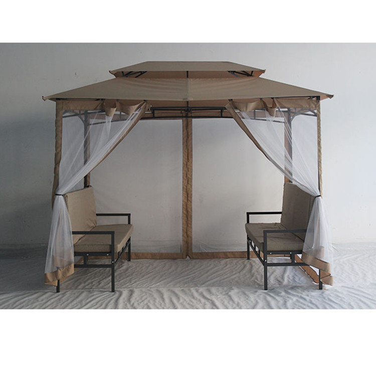 Grandi gazebo esterno impermeabile rivestimento anti-UV struttura in alluminio durevole 2*2,9*2,45M