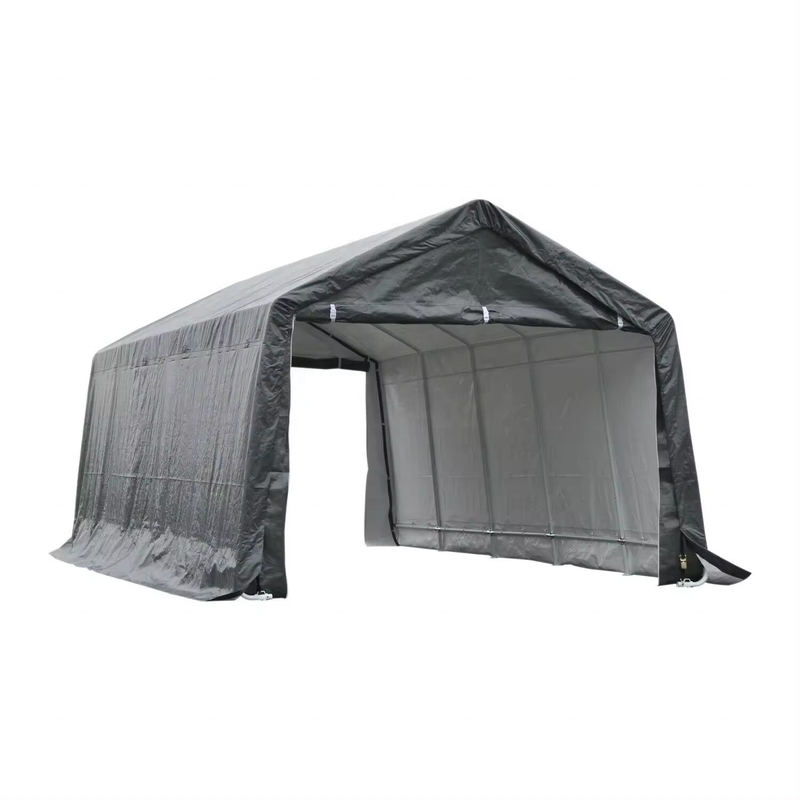 Parcheggio auto Tenda di garage a baldacchino grande con telaio galvanizzato in acciaio e materiale per tetto in PE
