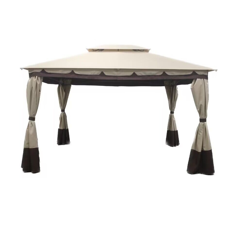 Gazebo esterno in metallo per giardino a doppio capo 3x4x2.7m opzionale tipo metallo