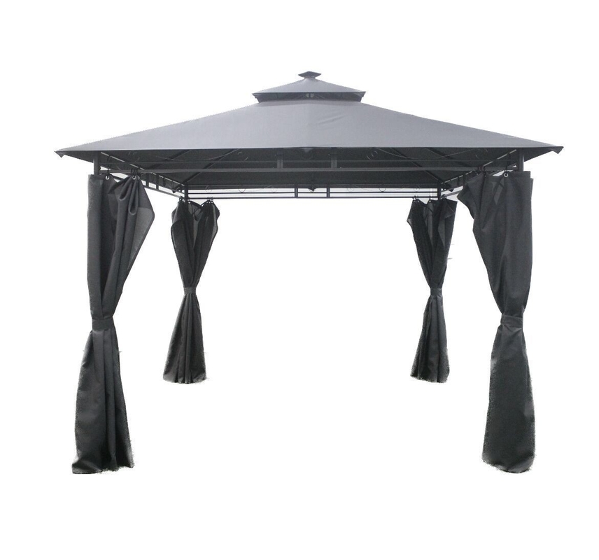 Cornice in acciaio 3x3x2.7M Patio esterno rotondo Canopy Party Gazebo Design per giardino / esterno