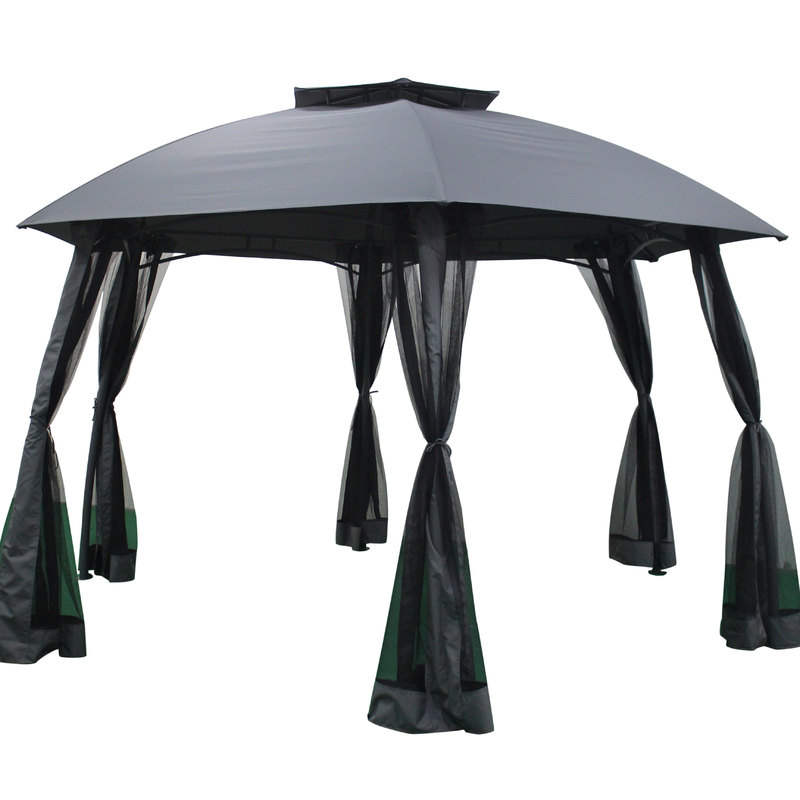 Trasforma il tuo spazio esterno con un gazebo esagonale in acciaio personalizzato e funzionale