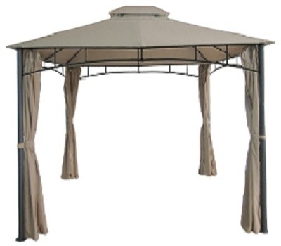 Crea un'oasi all'aperto di moda e durevole con un gazebo metallico a doppio tetto in acciaio