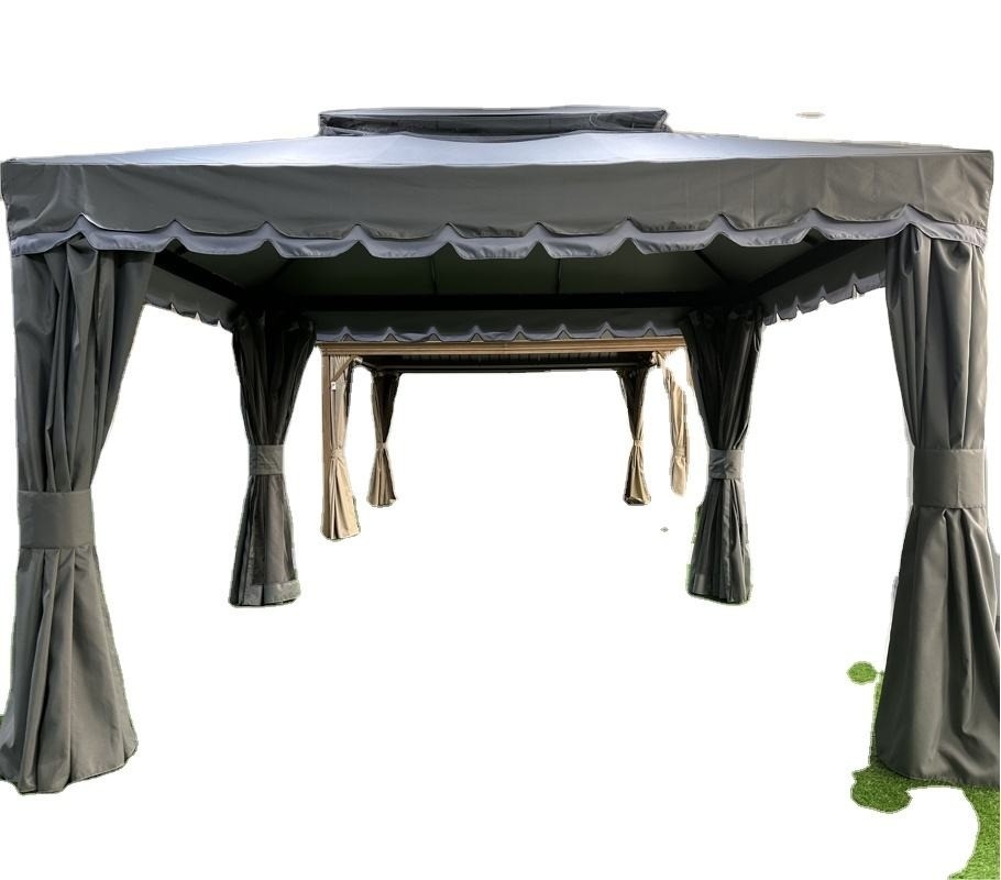 3X4X2.75M PVC e alluminio soffitto morbido Gazebo Rifugio solare per giardino doppio capo