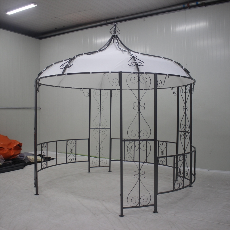Gazebo da giardino in acciaio per il relax e l'intrattenimento all'aperto