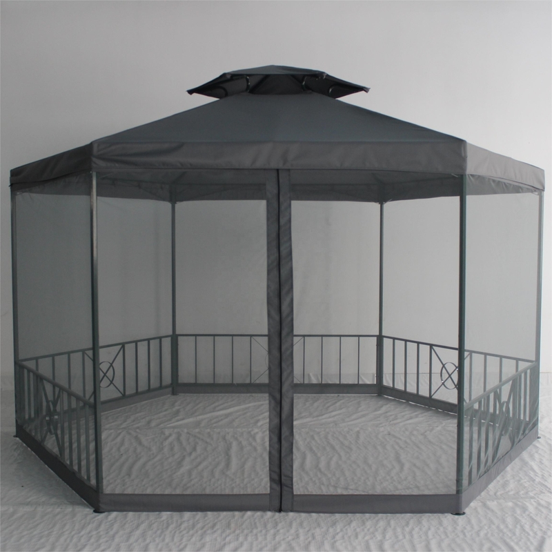 Canopy giardino all'aperto impermeabile Pergola con colori personalizzati Roof doppio esagonale